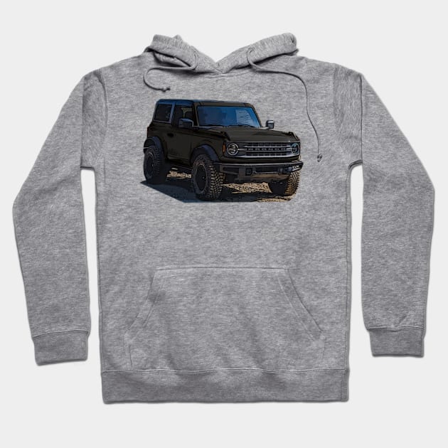 2021 Carbonized Gray Ford Bronco 2 Door Hoodie by Woreth